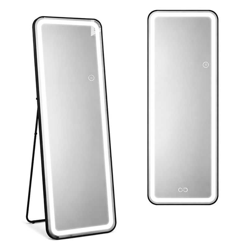 Espejo de Pie con Luz LED y Control Táctil de 50 x 160 cm para Dormitorio - Colores Surtidos