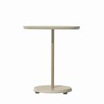 Mesa Auxiliar Alta Bel de 51 x 51 x 60 cm con Cubierta Triangular Redondeada Color Crema