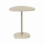Mesa Auxiliar Alta Bel de 51 x 51 x 60 cm con Cubierta Triangular Redondeada Color Crema