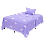 Set de Sábanas Imperial Diseño de Gatitos Color Lila de 3 Piezas