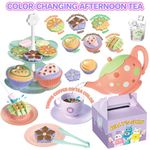 Set de Té Color Change con Tetera, Postres y Accesorios para Servir