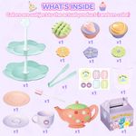 Set de Té Color Change con Tetera, Postres y Accesorios para Servir