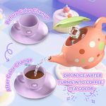 Set de Té Color Change con Tetera, Postres y Accesorios para Servir