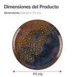 Plato para Ensalada Diseño Outgono de 8.6 Plg Color Azul y Cobre