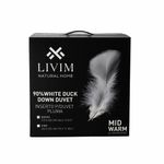 Inserto para Duvet King 90% Pluma Firmeza Media de 253 x 255 cm Color Blanco