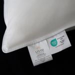Almohada de Plumas King Firmeza Suave de 50 x 95 cm Color Blanco