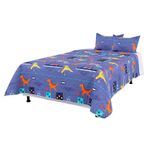 Set de Cubrecama Pinsonic Queen con Diseño de Dinosaurios Multicolor de 3 Piezas