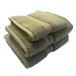Toalla de Manos de Algodón para Baño 41 x 76 cm Color Verde Olivo