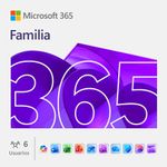 Microsoft 365 Familia Licencia Digital de 12 Meses para Hasta 6 Usuarios