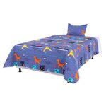 Set de Cubrecama Pinsonic Imperial con Diseño de Dinosaurios Multicolor de 2 Piezas