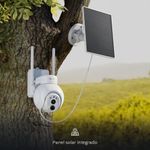 Cámara Inteligente Solar 4G-LTE PTZ Exterior 2K QHD Color Blanco