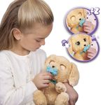 Peluche Interactivo Baby Paws Labrador de 24 cm con Chupete y Bolsita de Transporte