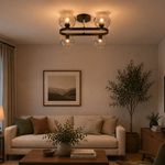 Lámpara Interior para Pared Base E14 de 40W Modelo Nómada Negro 4 Luces