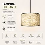 Lámpara Colgante Tipo Campana Seda 1 Luz E27 y 40W