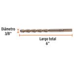 Broca para Concreto 3/8 x 6 plg
