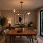 Lámpara de Techo 3 Luces Glamurnyy Dorada E27 y 40W