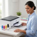 Impresora Multifuncional Smart Tank 580 con Wi-Fi y Tinta Incluida