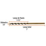 Broca para Metal Fabricada en Acero Rápido Línea Trugold 1/8 plg