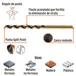 Broca para Metal Fabricada en Acero Rápido Línea Trugold 11/64 plg