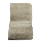 Toalla de Baño de Algodón Beige con Cenefa Decorativa para Uso Diario