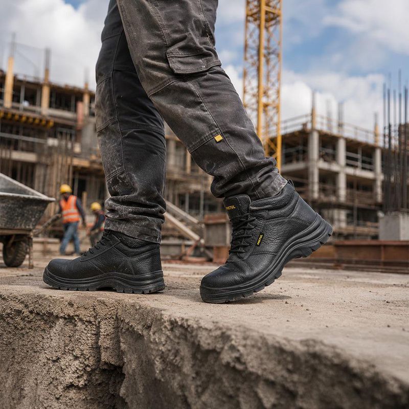 Zapato para Seguridad Industrial Plantilla Reforzada Negro Talla 11