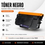 Cartucho de Tóner NKT Compatible Brother TN820 Negro 3,000 Páginas