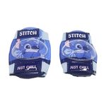 Set de Protección Disney Stitch con Casco y Rodilleras Ajustables para Niños Color Azul