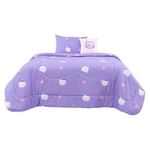 Set de Edredón Imperial Diseño de Gatitos Color Lila de 3 Piezas