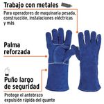 Guantes de Carnaza Reforzados para Soldar