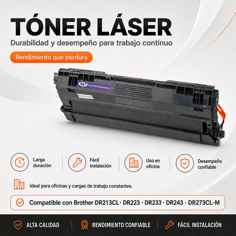 Tambor NKT Compatible Brother DR213CL/DR273CL Magenta 18,000 Páginas