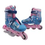 Patines en Línea Disney Stitch 2 en 1 Ajustables Talla 35-38 Color Azul y Rosado