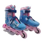 Patines en Línea Disney Stitch 2 en 1 Ajustables Talla 35-38 Color Azul y Rosado