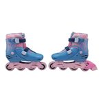 Patines en Línea Disney Stitch 2 en 1 Ajustables Talla 35-38 Color Azul y Rosado