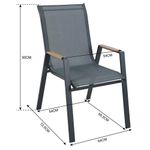 Set de Comedor Dúa para 6 Personas de Exterior Gris de 7 Piezas