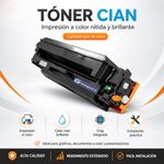 Cartucho de Tóner NKT Compatible HP CF411X y Canon CRG-046H Cian
