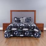 Set de Edredón Queen Diseño Gamer con Cojín Decorativo de 4 Piezas