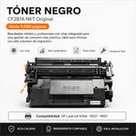 Cartucho de Tóner NKT Compatible HP CF287A 87A Negro con Chip 9,000 Páginas