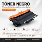 Cartucho de Tóner NKT Compatible Brother TN750 Negro 8,000 Páginas