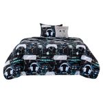 Set de Edredón Imperial Diseño Gamer con Cojín Decorativo de 3 Piezas