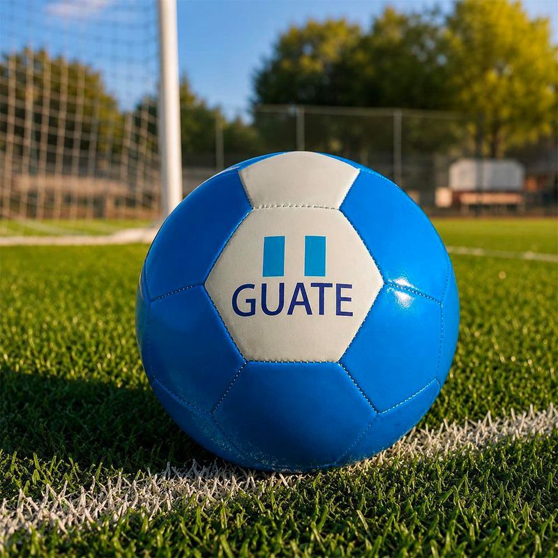 Pelota de Fútbol No. 5 Diseño Guatemala para Entrenamiento Color Azul y Blanco