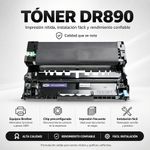 Cartucho de Tóner/Tambor NKT Compatible Brother DR890 Negro 30,000 Páginas