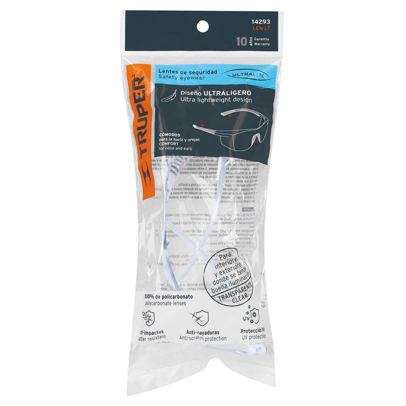 Lentes de Seguridad Ultra lite Transparentes