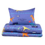 Set de Cubrecama Pinsonic Imperial con Diseño de Dinosaurios Multicolor de 2 Piezas