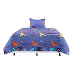 Set de Cubrecama Pinsonic Imperial con Diseño de Dinosaurios Multicolor de 2 Piezas