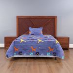 Set de Cubrecama Pinsonic Imperial con Diseño de Dinosaurios Multicolor de 2 Piezas