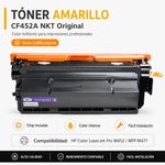 Cartucho de Tóner NKT Compatible HP CF452A 655A Amarillo con Chip 2,300 Páginas