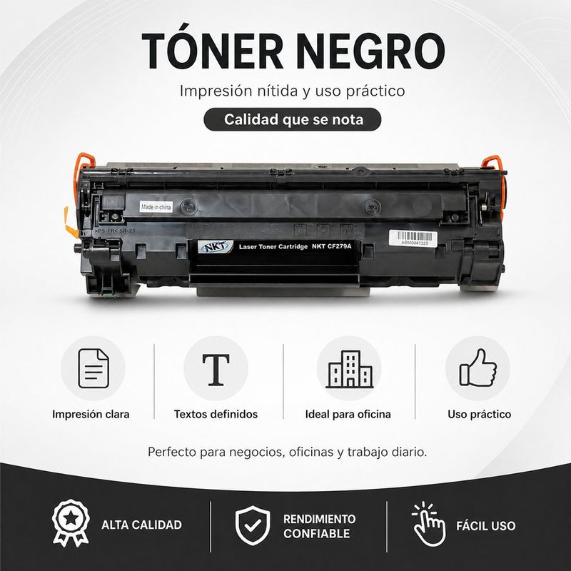 Cartucho de Tóner NKT Compatible HP CF279A Negro 1,600 Páginas