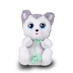 Peluche Interactivo Baby Paws Husky de 21.5 cm con Chupón y Bolsito de Transporte