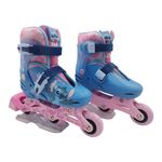 Patines en Línea Disney Stitch 2 en 1 Ajustables Talla 31-34 Color Azul y Rosado