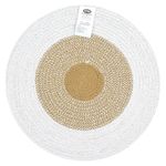 Individual Redondo Trenzado de Algodón para Mesa de 38 cm Borde Blanco